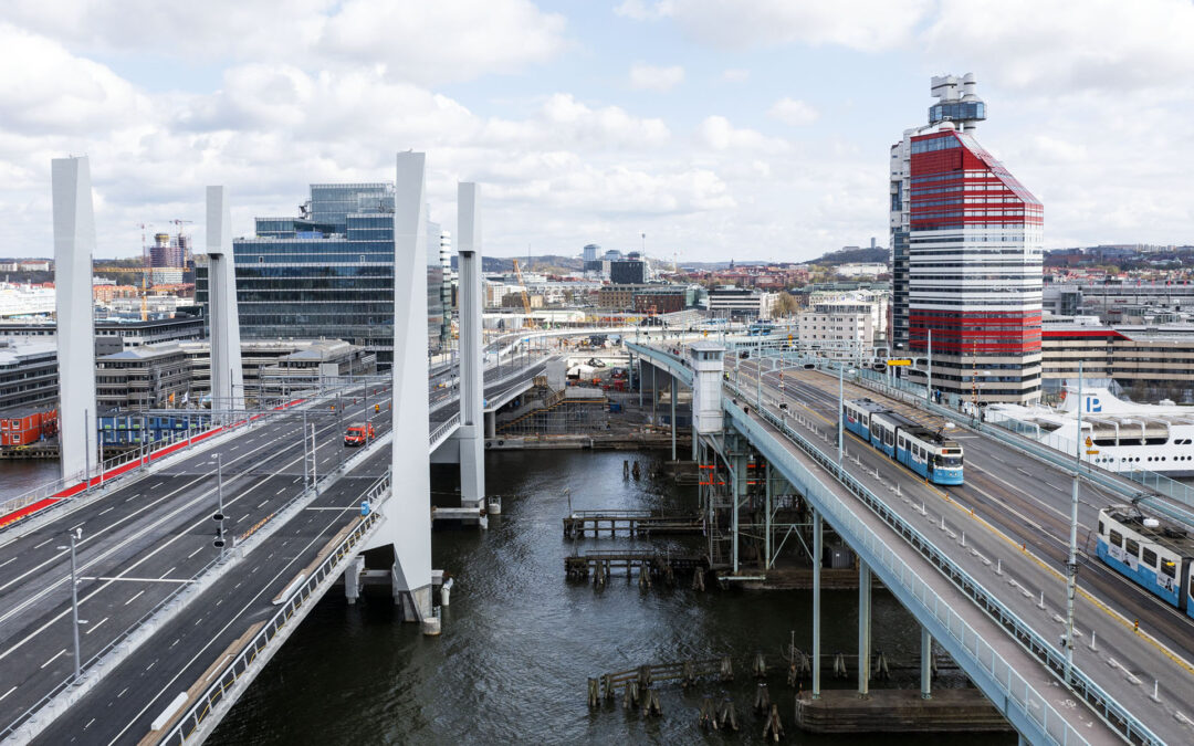 Spårvagnsstopp på Götaälvbron