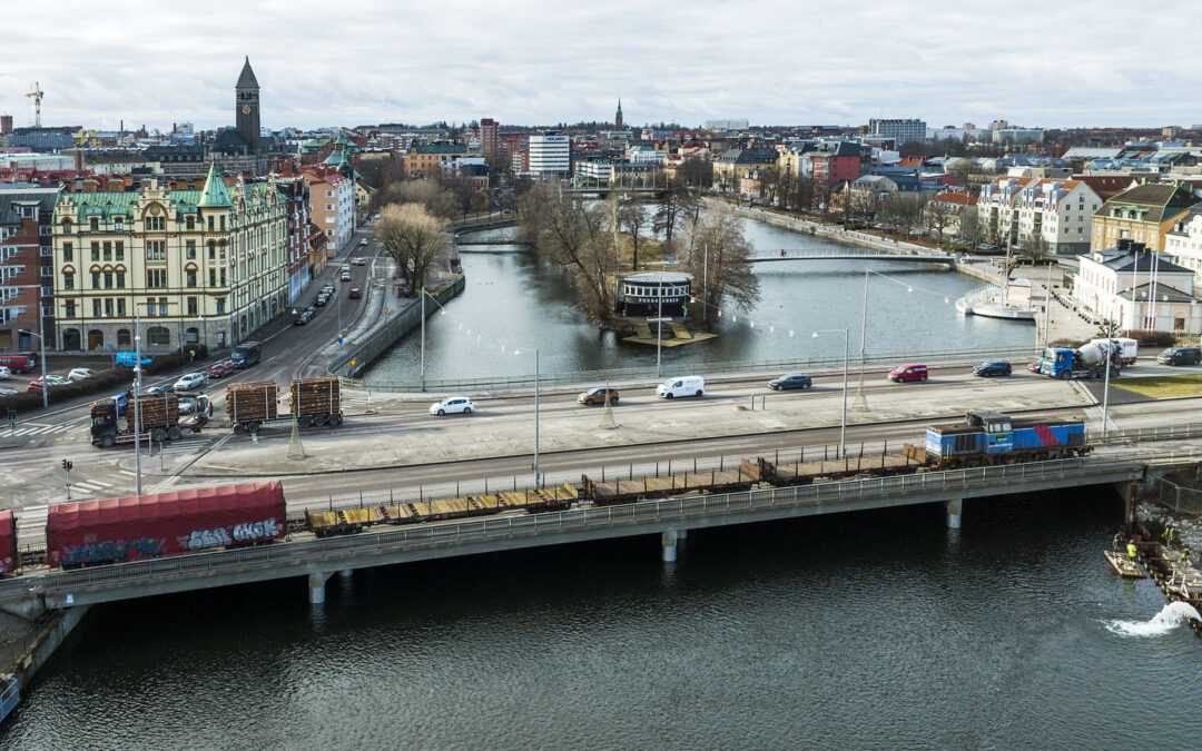 Lastbil ersätter tåg i Norrköping