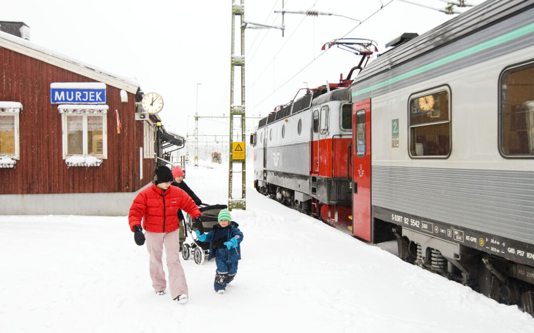 Vy tog över nattågen i norr