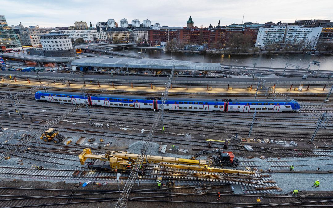 Sänkt hastighet om personal i spåren
