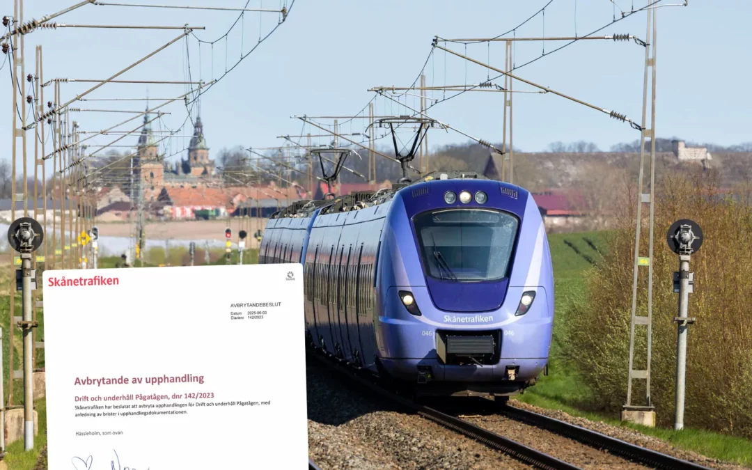 Upphandlingen av trafiken med Pågatågen stoppas