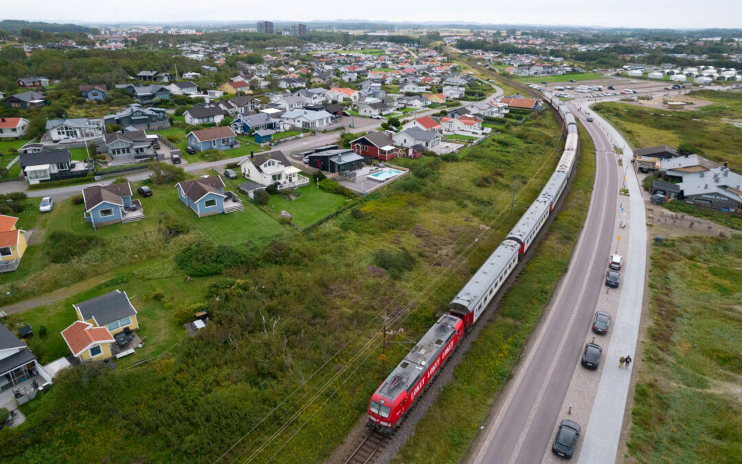 Underhåll av Västkustbanan under tågstopp