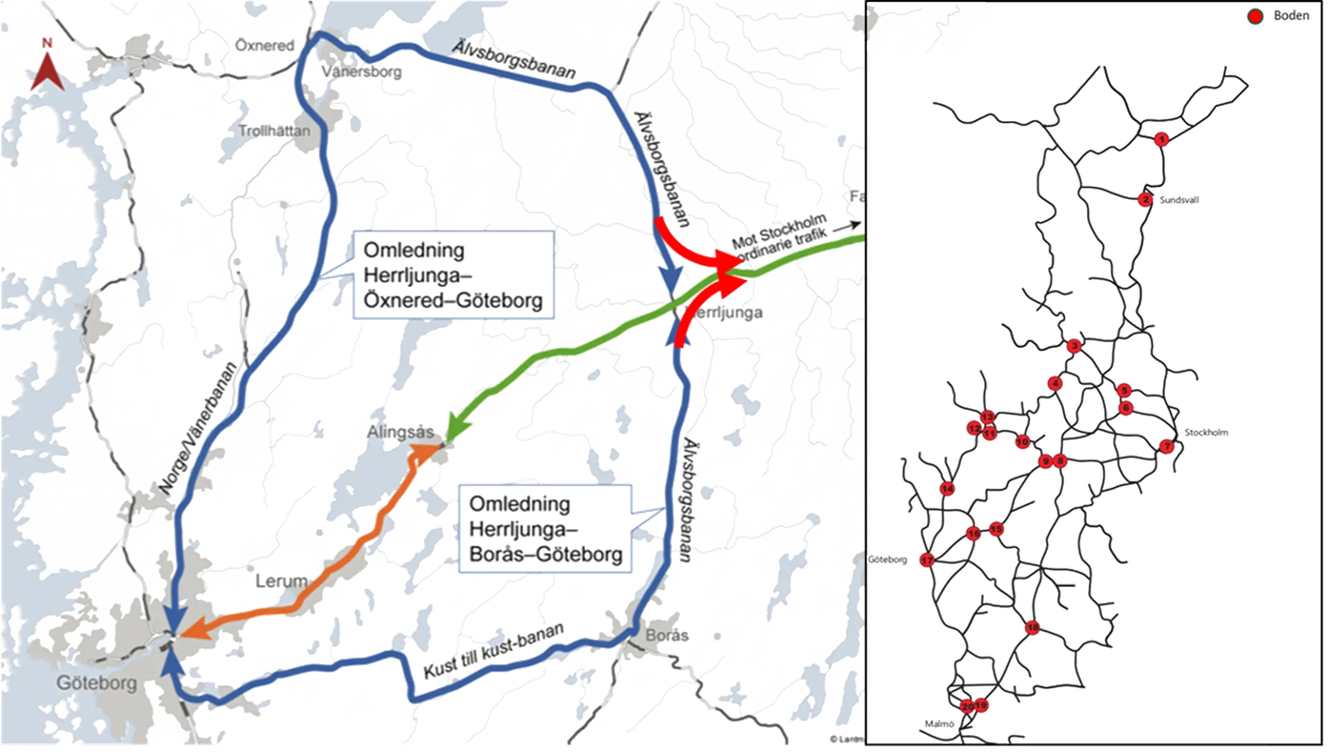 SJ:s nattåg till Duved drar upp snön vid Undersåker i mars 2014.