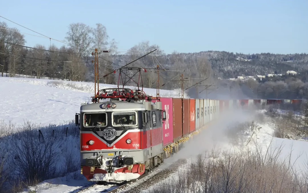 Rekord för containrar på tåg
