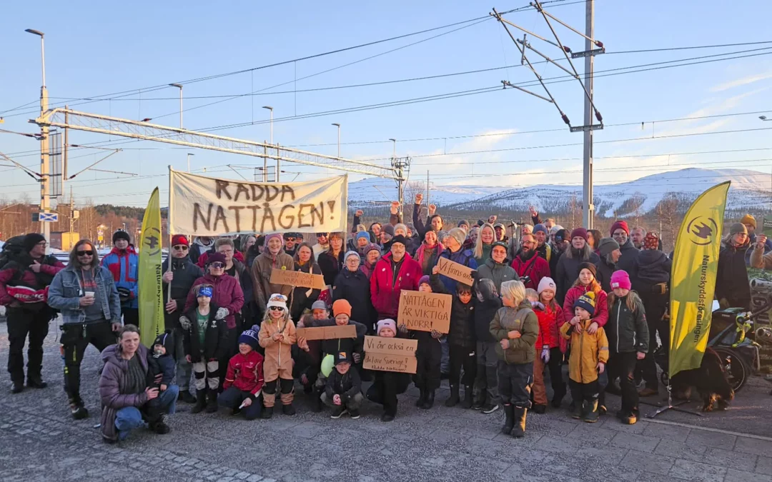 Protester mot indragna nattåg