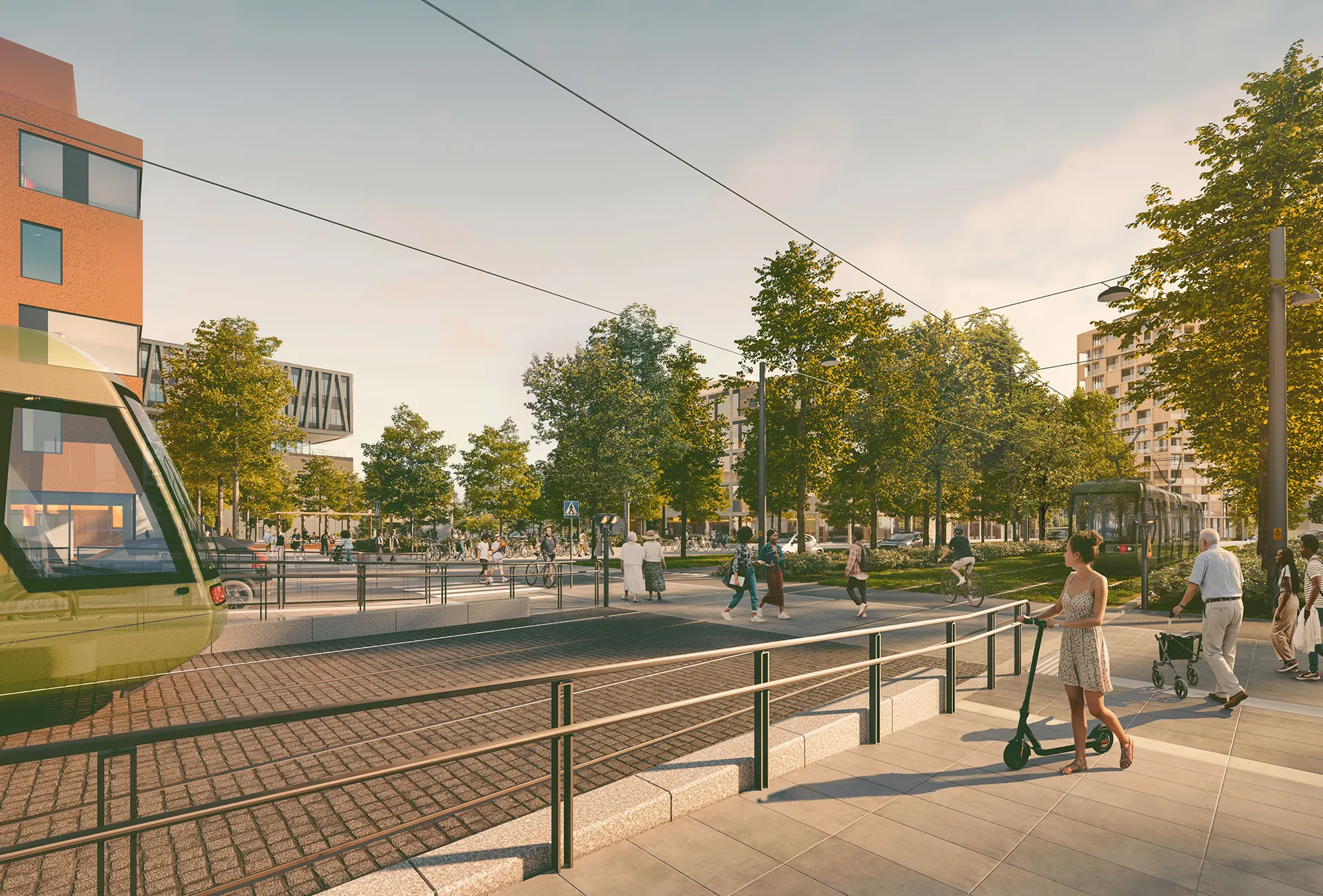 Gottsunda Centrum, en av de platser där Uppsala spårväg kommer att stanna.