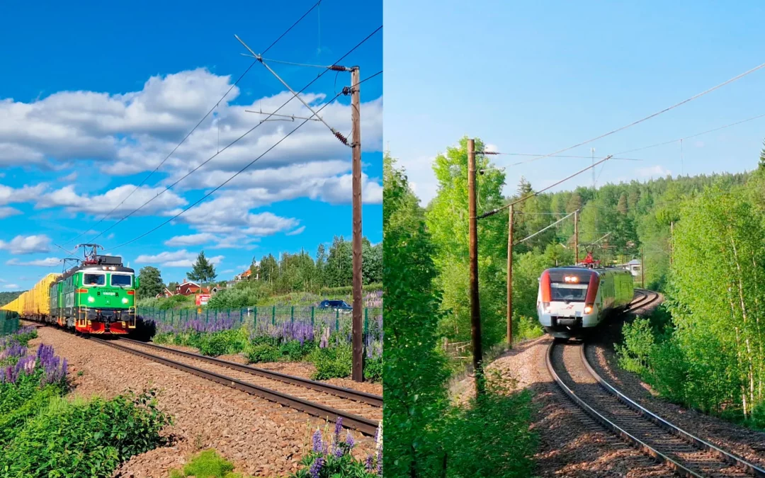 Trästolparna bort från Siljansbanan