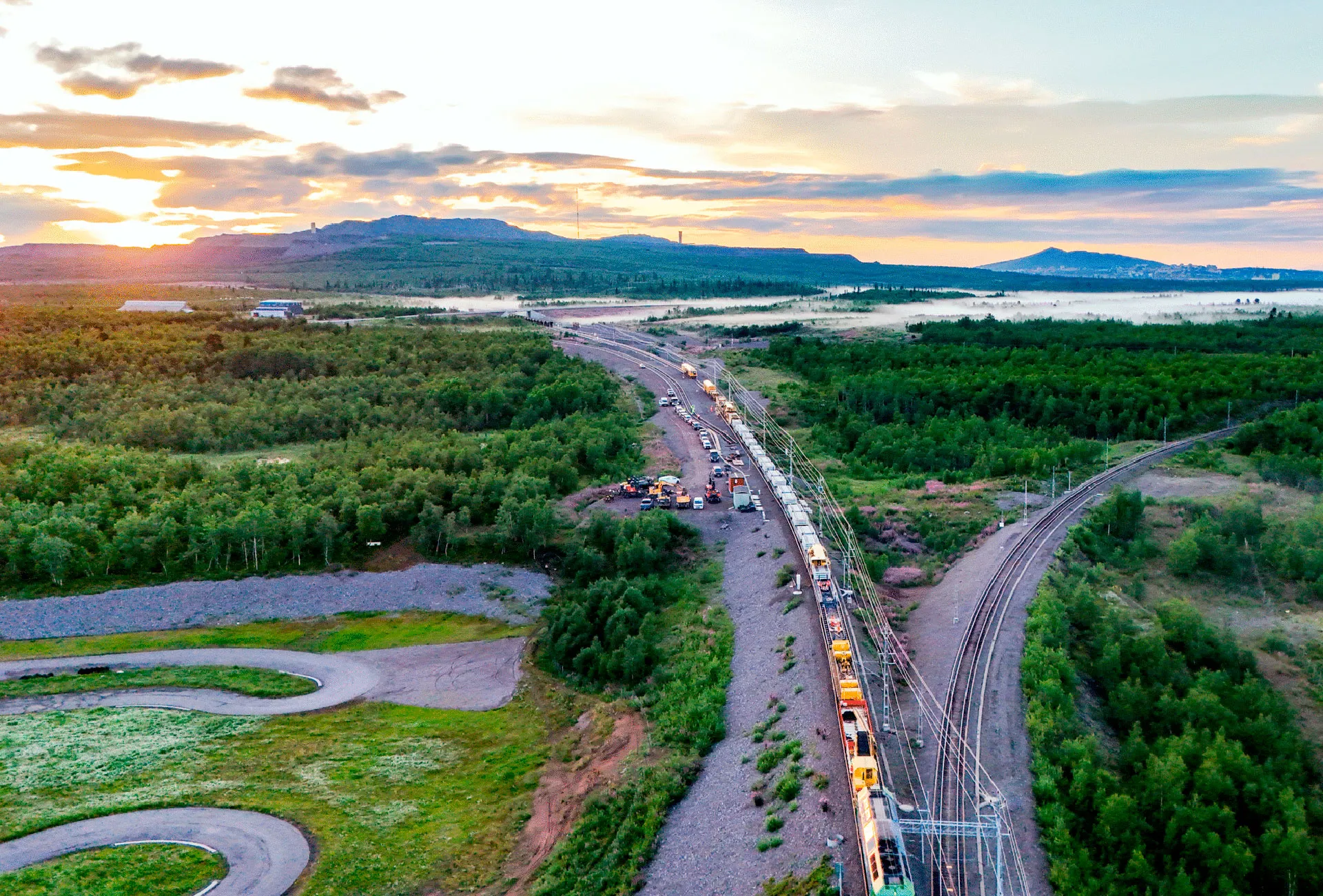 Röjd del av järnvägen mellan Morjärv - Karungi - Haparanda. Foto: Trafikverket